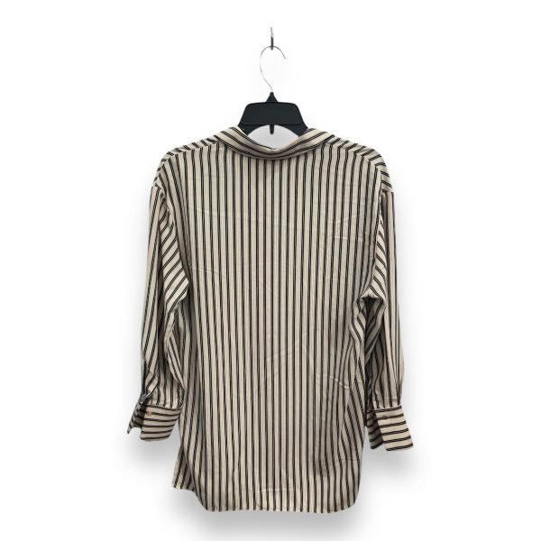 Blouse Long Sleeve By Adrianna Papell In Striped Pattern, Size: Xs Online