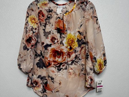 Top 3 4 Sleeve By Charter Club O In Floral, Size: Petite Online