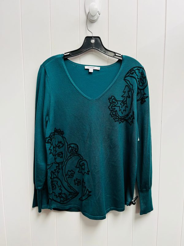 Top Long Sleeve By Chicos In Green, Size: M Online now