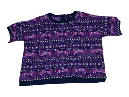 Sweater Short Sleeve By J. Crew In Blue & Purple, Size: L Discount