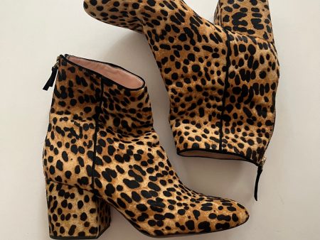 Boots Ankle Heels By J Crew In Animal Print, Size: 8 Hot on Sale