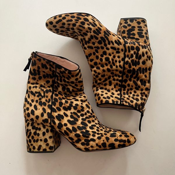 Boots Ankle Heels By J Crew In Animal Print, Size: 8 Hot on Sale