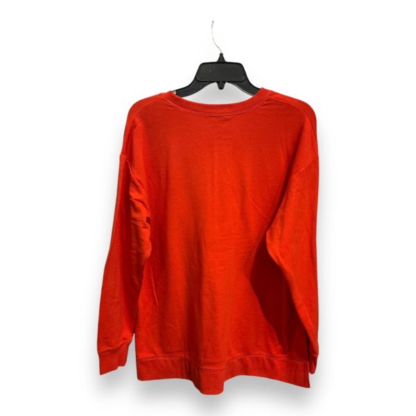 Sweatshirt Crewneck By Eddie Bauer In Orange, Size: L on Sale