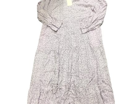 Dress Casual Midi By A New Day In Purple, Size: L Sale