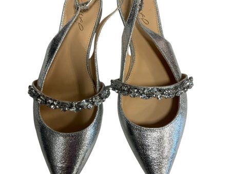 Shoes Flats By Badgley Mischka In Silver, Size: 8 Sale