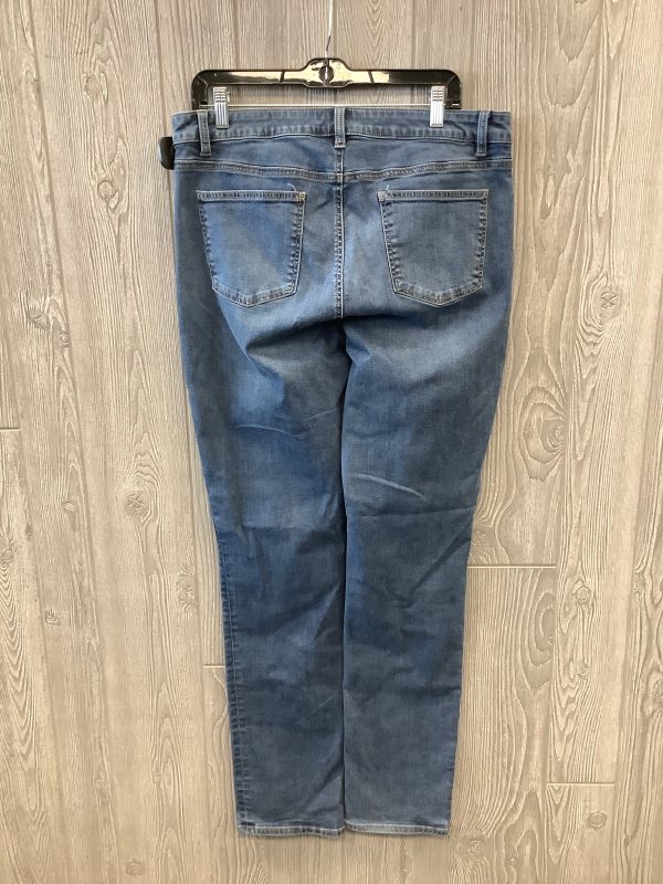 Jeans Straight By Talbots In Blue Denim, Size: 16l Sale