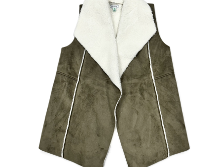 Vest Faux Fur & Sherpa By Susina In Green & White, Size: Xs Online