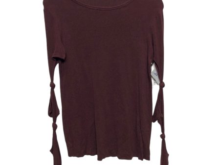 Top Long Sleeve Basic By Bailey 44 In Brown & Purple, Size: S For Discount