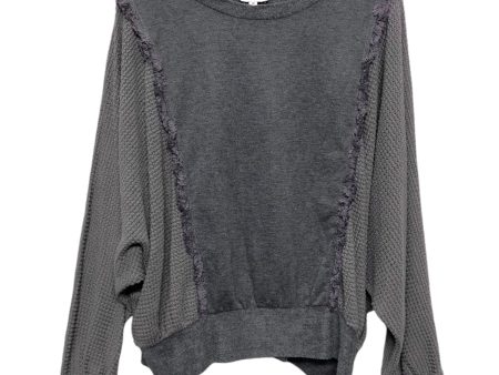 Blouse Long Sleeve By Umgee In Grey, Size: M For Cheap