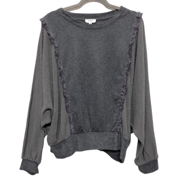 Blouse Long Sleeve By Umgee In Grey, Size: M For Cheap