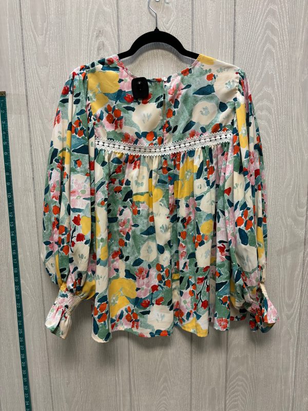 Blouse Long Sleeve By Entro In Floral Print, Size: M Sale