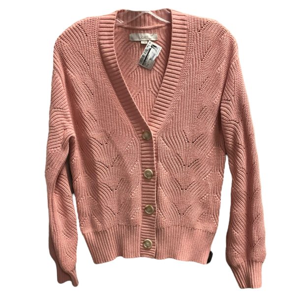 SWEATER CARDIGAN by LOFT In PEACH, Size: S For Sale