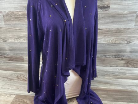 Cardigan By Cache In Gold & Purple, Size: M Online Hot Sale