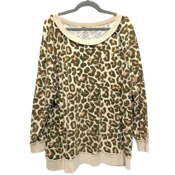 Sweatshirt Crewneck By Free People In Animal Print, Size: M Hot on Sale