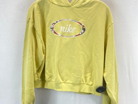 Athletic Sweatshirt Hoodie By Nike In Yellow, Size: M Online Sale