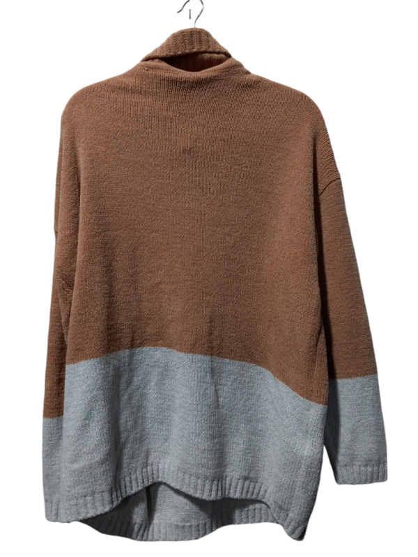 Sweater By Bcbg In Grey & Tan, Size: L Online Sale