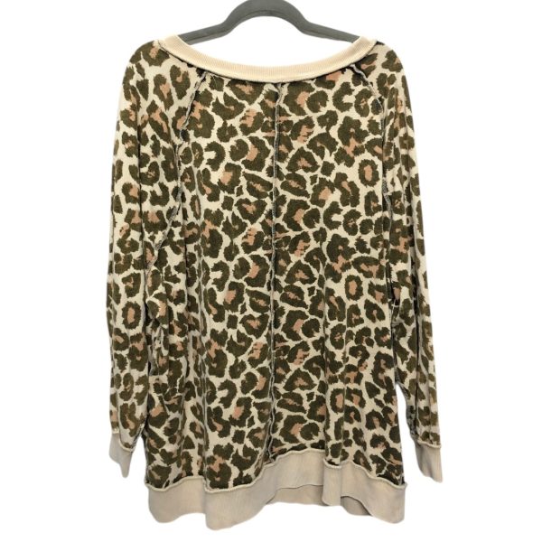 Sweatshirt Crewneck By Free People In Animal Print, Size: M Hot on Sale