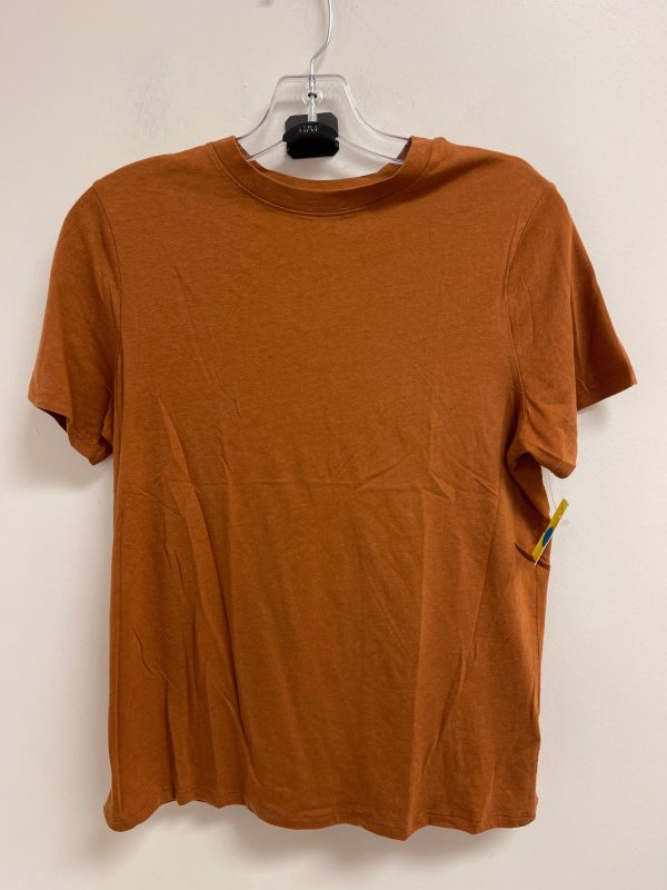 Top Short Sleeve Basic By A New Day In Orange, Size: Xs Fashion