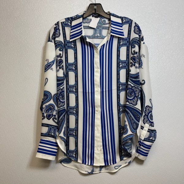 Blouse Long Sleeve By Express O In Print, Size: S Hot on Sale