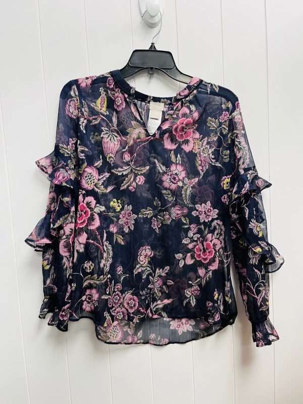 Blouse Long Sleeve By Chicos In Purple, Size: S Cheap