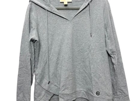 Sweatshirt Hoodie By Michael By Michael Kors In Grey, Size: M For Sale