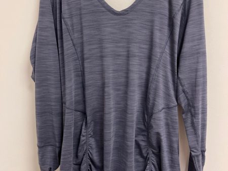 Athletic Top Long Sleeve Hoodie By Zella In Blue, Size: 2x Hot on Sale