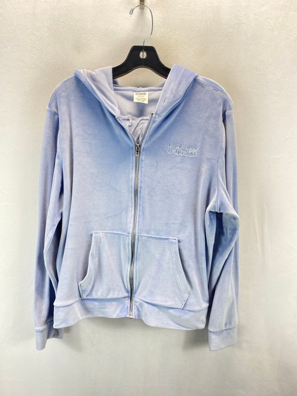 Athletic Sweatshirt Hoodie By Pink In Blue, Size: L Online Hot Sale