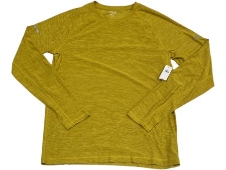 Athletic Top Long Sleeve Crewneck By Old Navy In Yellow, Size: S Hot on Sale