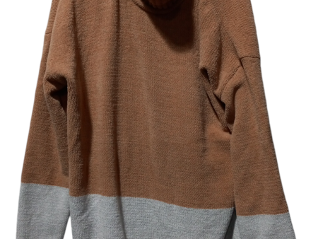 Sweater By Bcbg In Grey & Tan, Size: L Online Sale