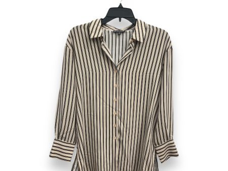 Blouse Long Sleeve By Adrianna Papell In Striped Pattern, Size: Xs Online