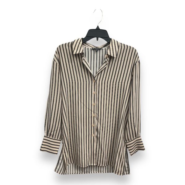 Blouse Long Sleeve By Adrianna Papell In Striped Pattern, Size: Xs Online