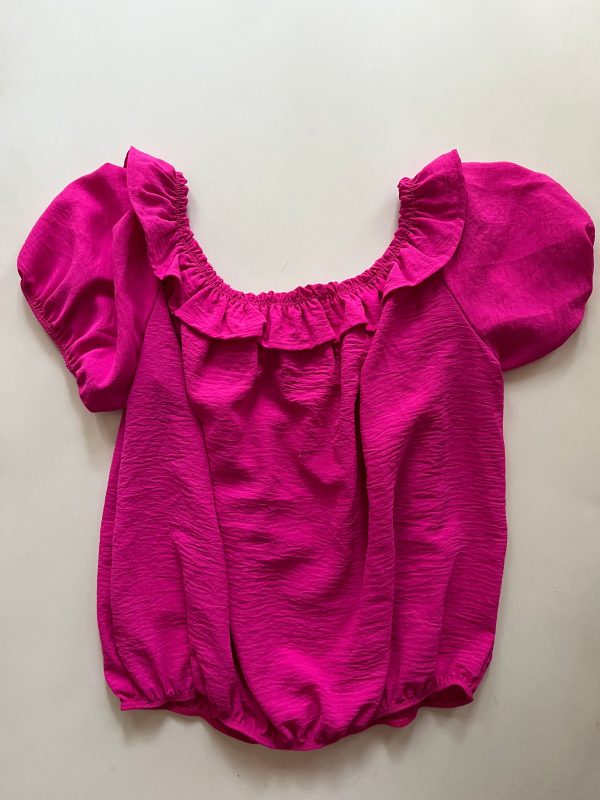 Blouse Short Sleeve By Jodifl In Hot Pink, Size: M Discount