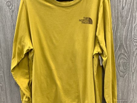 Athletic Top Long Sleeve Crewneck By The North Face In Yellow, Size: 3x For Cheap