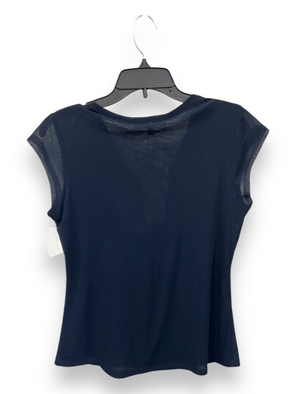 Blouse Short Sleeve By Daniel Rainn In Navy, Size: Sp Fashion