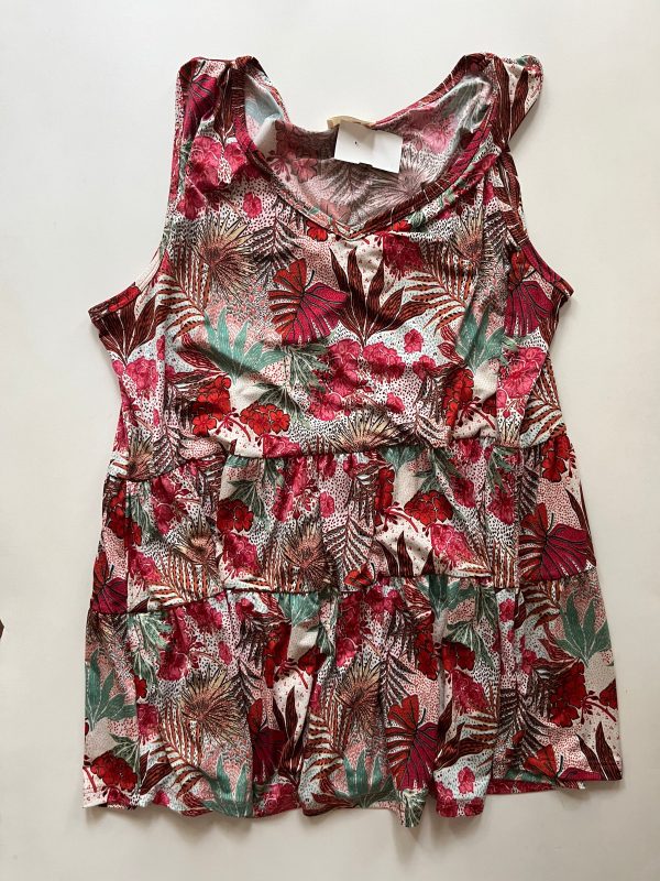 Blouse Sleeveless By Be Stage  In Floral, Size: 1x Sale