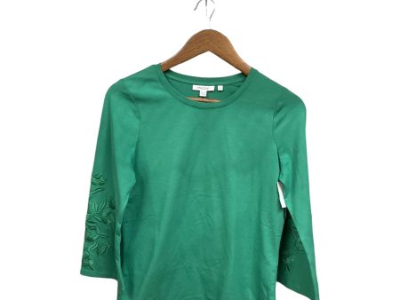 Top 3 4 Sleeve By Chicos In Green, Size: Xs Fashion