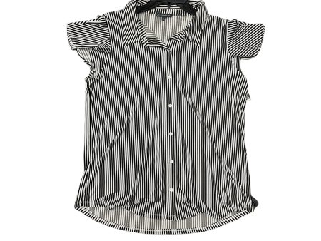 Blouse Short Sleeve By Adrianna Papell In Black & White, Size: L Online