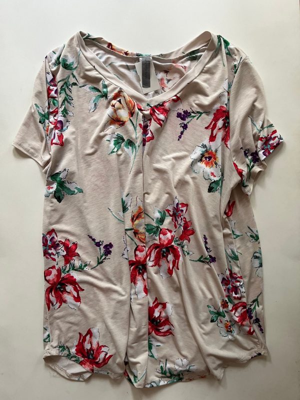 Blouse Short Sleeve By Honeyme In Floral, Size: Xl Fashion