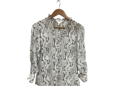 Blouse Long Sleeve By Express In Animal Print, Size: S Online