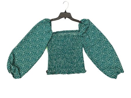 Blouse Long Sleeve By Cme In Green, Size: M For Sale