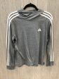 Athletic Top Long Sleeve Hoodie By Adidas In Grey, Size: M Online