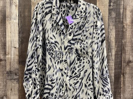 Blouse Long Sleeve By Rails In Animal Print, Size: M Supply