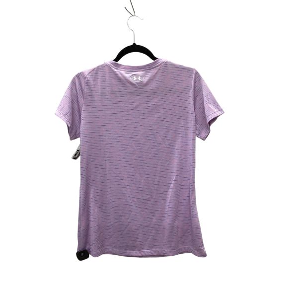 Athletic Top Short Sleeve By Under Armour In Purple, Size: M Sale