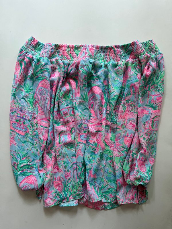 Blouse Short Sleeve By Lilly Pulitzer In Multi-colored, Size: S Hot on Sale