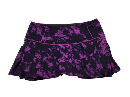 Athletic Skort By Lululemon In Black & Purple, Size: 8 Sale