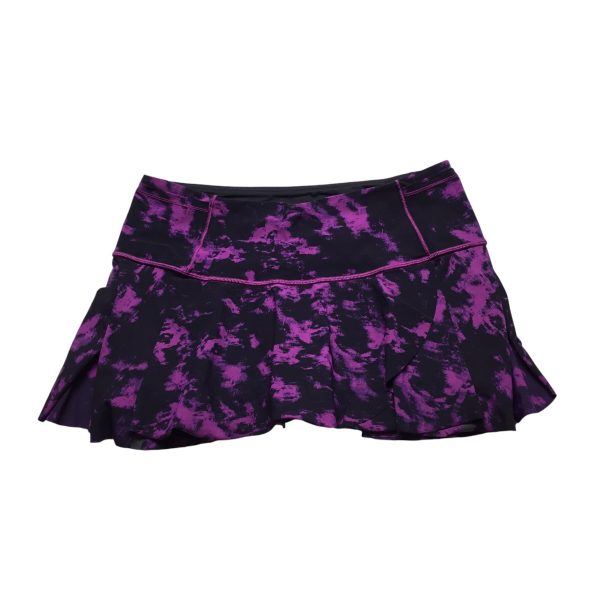 Athletic Skort By Lululemon In Black & Purple, Size: 8 Sale