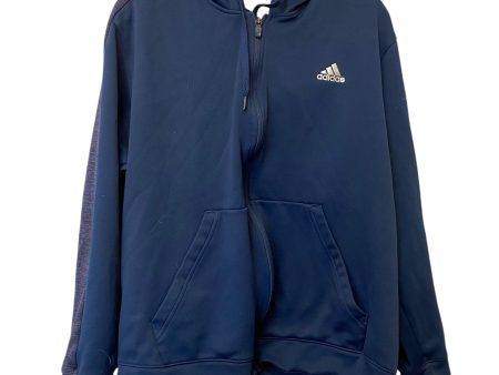 Athletic Jacket By Adidas In Blue, Size: Xl on Sale