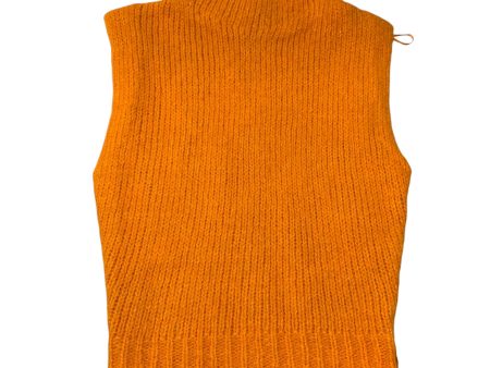 Vest Sweater By Zara In Orange, Size: S Online Sale