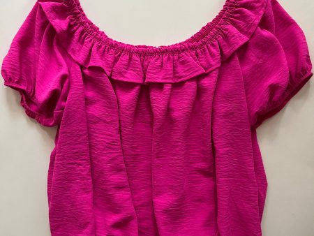 Blouse Short Sleeve By Jodifl In Hot Pink, Size: M Discount