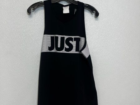 Athletic Tank Top By Nike Apparel In Black White, Size: M For Cheap